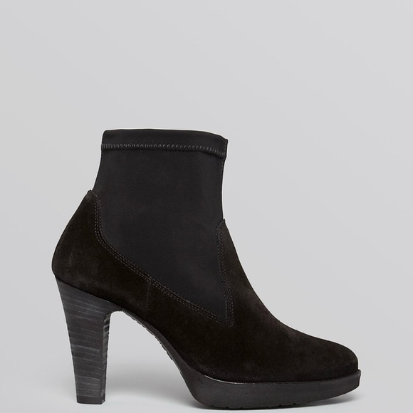 Paul Green Black Suede Ankle Booties - Picture 5 of 10